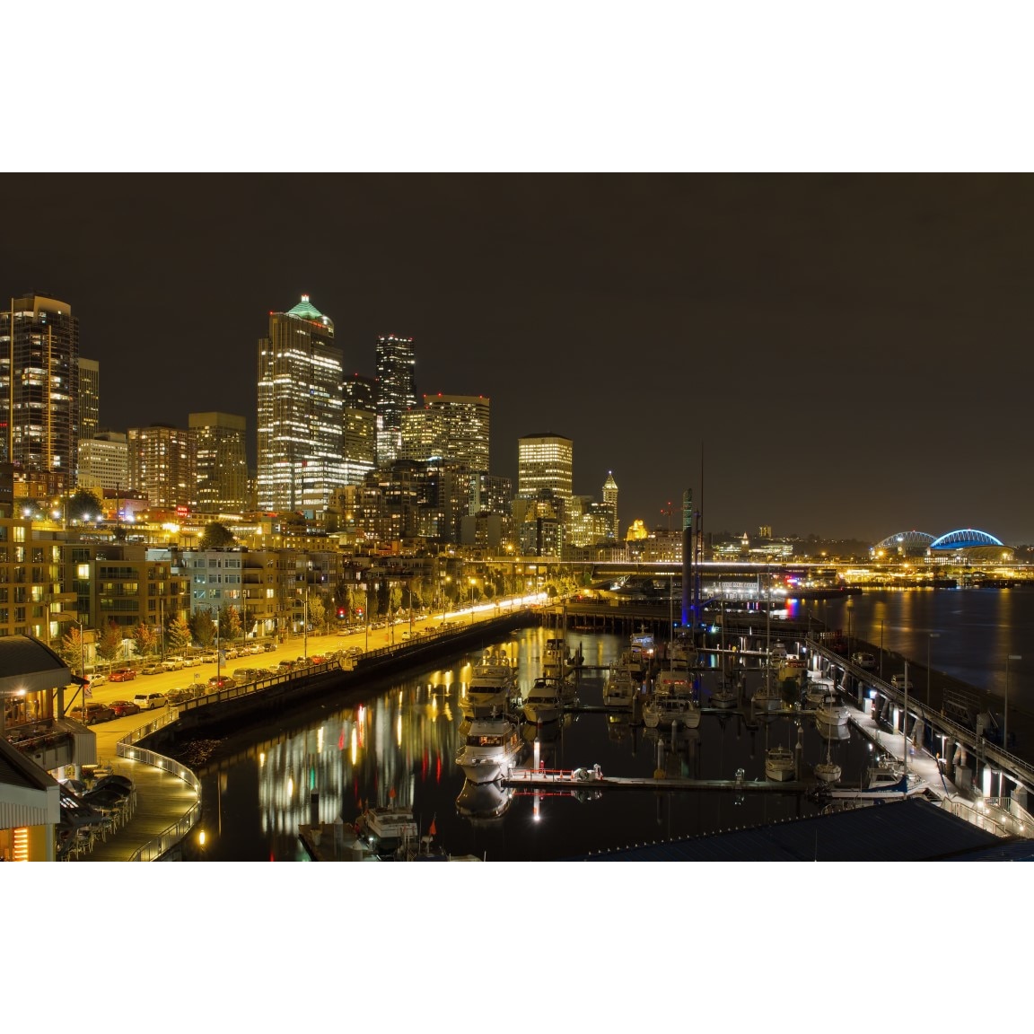 Fototapet autocolant PVC Portul luminat, 200x300 cm