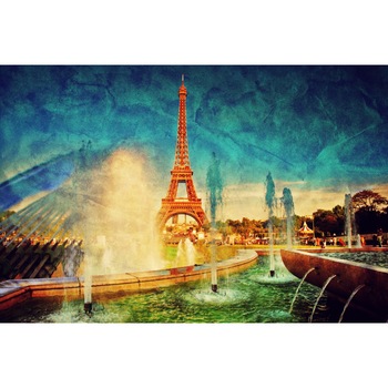 Fototapet autocolant PVC Turnul Eiffel vintage, 200x300 cm Fototapet autocolant PVC Turnul Eiffel vintage, 200x300 cm