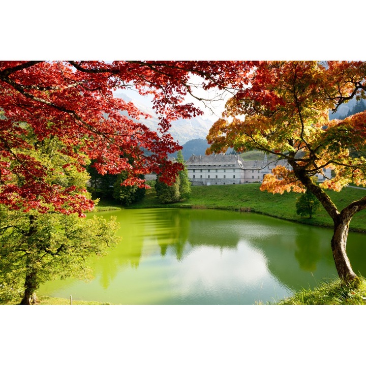 Fototapet autocolant PVC Toamna in Alpii Francezi , 160x240 cm