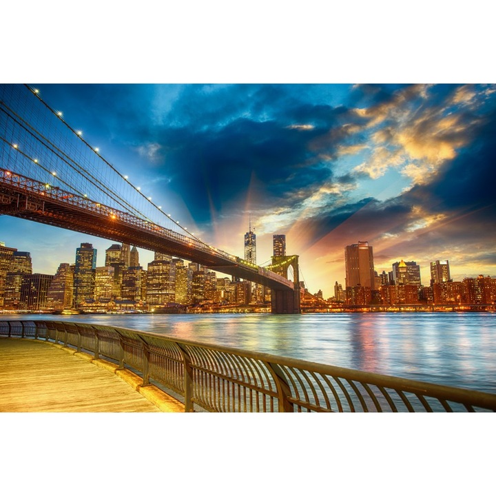 New York Bridge Premium Canvas tapéta, 200x300 cm