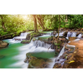 Fototapet autocolant PVC Cascada Verde, 200x300 cm Fototapet autocolant PVC Cascada Verde, 200x300 cm