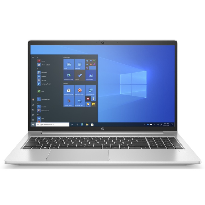 Лаптоп HP ProBook 450 G9 с Intel Core i7-1255U (1.20 - 4.70 GHz, 12M), 16 GB, 1TB M.2 NVMe SSD, Intel Iris Xe Graphics, Windows 10 Pro, Сребрист / Черен