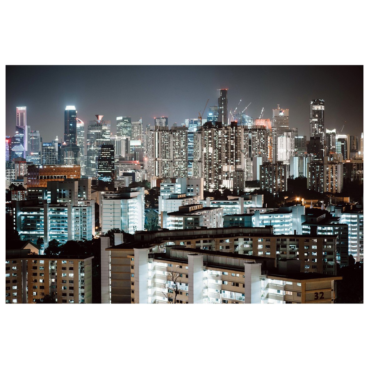 Fototapet Autoadeziv Singapore Night - YBL-208, 80 x 120 cm