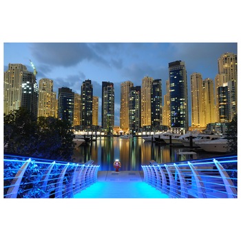 Fototapet Autoadeziv Dubai Night - YBL-216, 80 x 120 cm Fototapet Autoadeziv Dubai Night - YBL-216, 80 x 120 cm