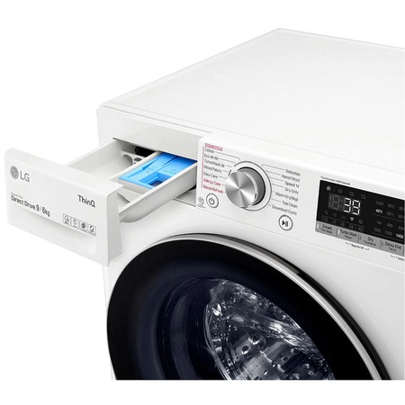 Masina de spalat rufe cu uscator LG F4DV709S1E ,9 kg spalare, 6 kg uscare, 1400 RPM, Clasa A, Inverter Direct Drive, TurboWash 39, Steam, Smart Diagnosis, WiFi, Alb