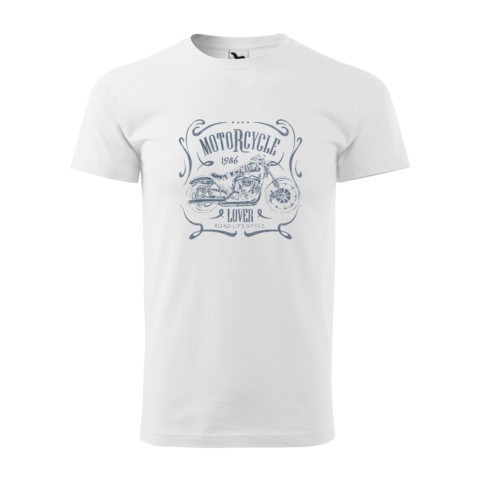 Tricou alb barbati pentru motociclisti, bikeri, Motorcycle Lover, marime 2XL