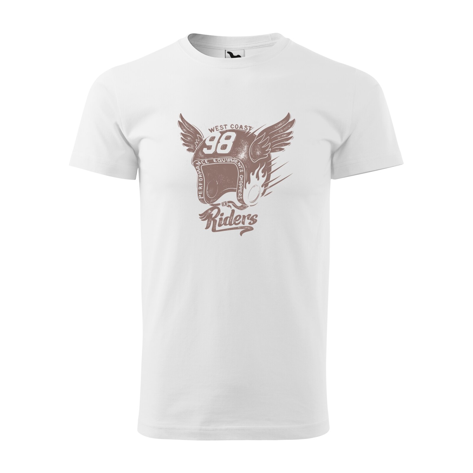 Tricou alb barbati pentru motociclisti, bikeri, Helmet Riders, marime XL