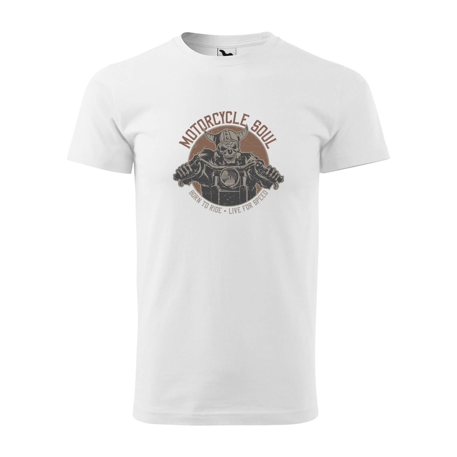 Tricou alb barbati pentru motociclisti, bikeri, Motorcycle Soul, marime 2XL