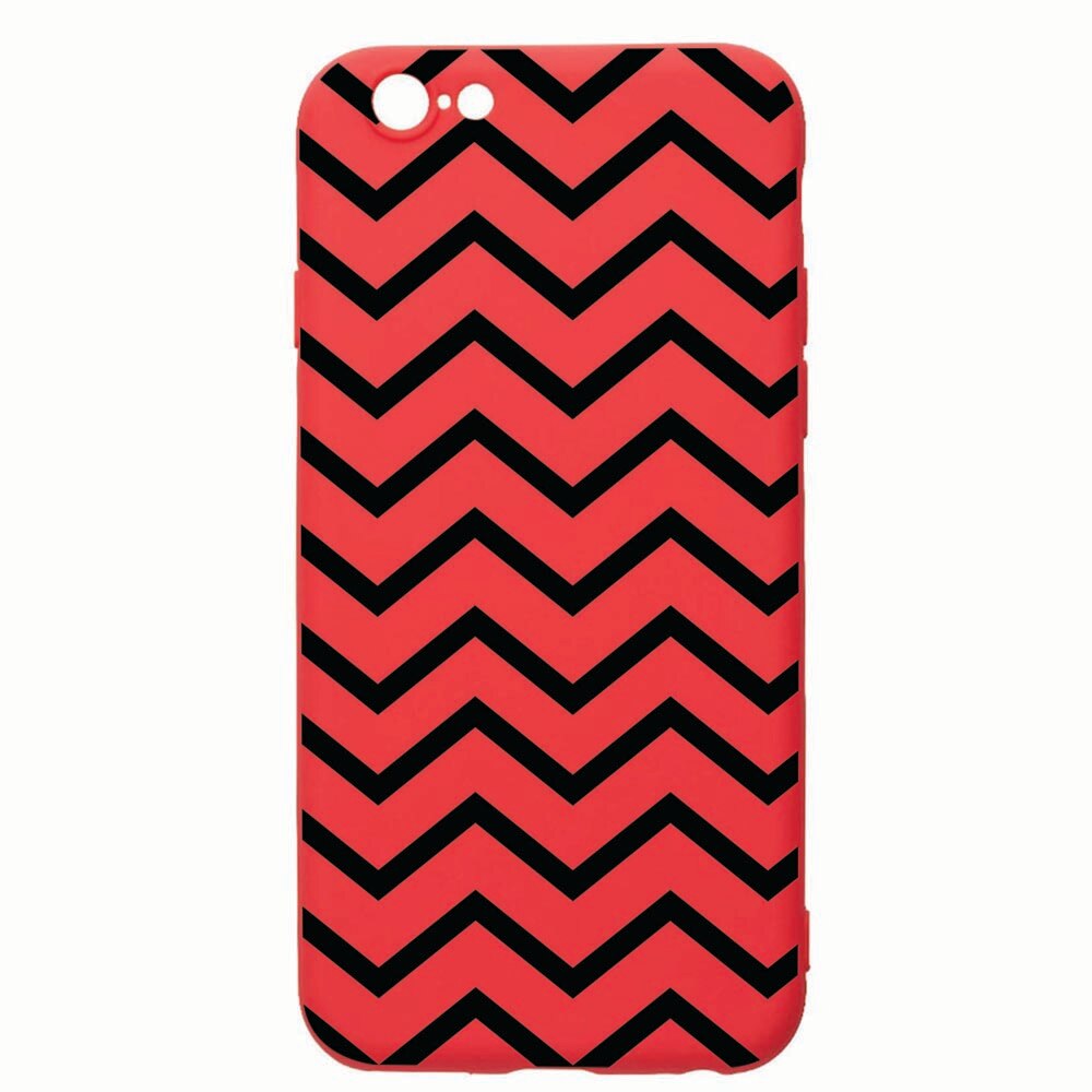 Husa Apple iPhone SE 2 / iPhone 8 / iPhone 7, Zebra Line, rezistenta la uzura, anti-alunecare, din silicon Premium, Red, R52