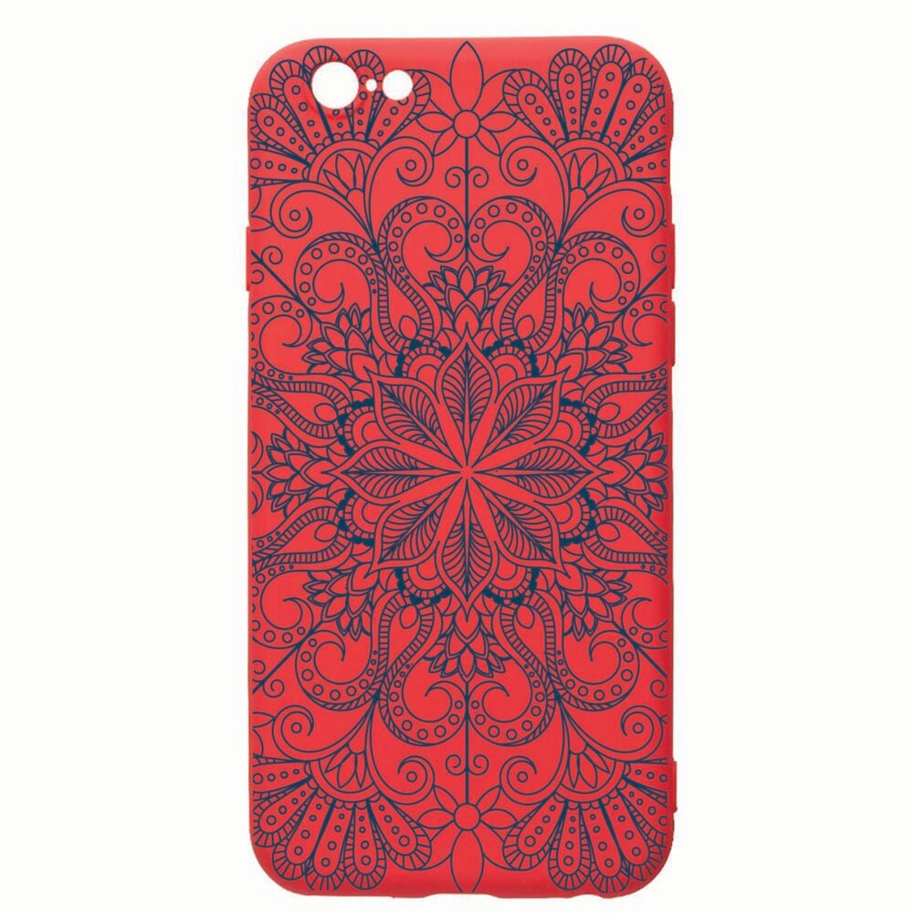Husa Apple iPhone 6S / 6, Non Figurative, rezistenta la uzura, anti-alunecare, din silicon Premium, Red, R96