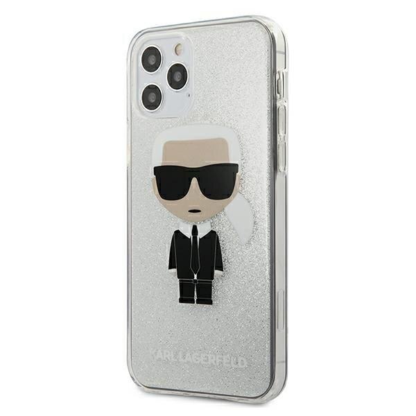Husa iPhone 12 Pro Max Karl Lagerfeld Glitter Ikonik Karl Transparenta