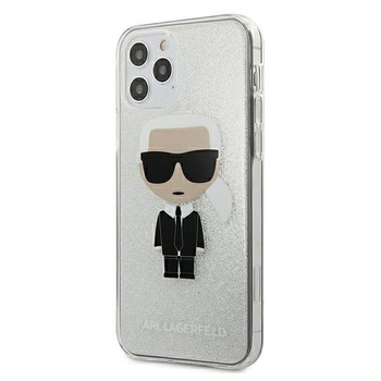 Husa iPhone 12 / 12 Pro Karl Lagerfeld Glitter Ikonik Karl Transparenta Husa iPhone 12 / 12 Pro Karl Lagerfeld Glitter Ikonik Karl Transparenta
