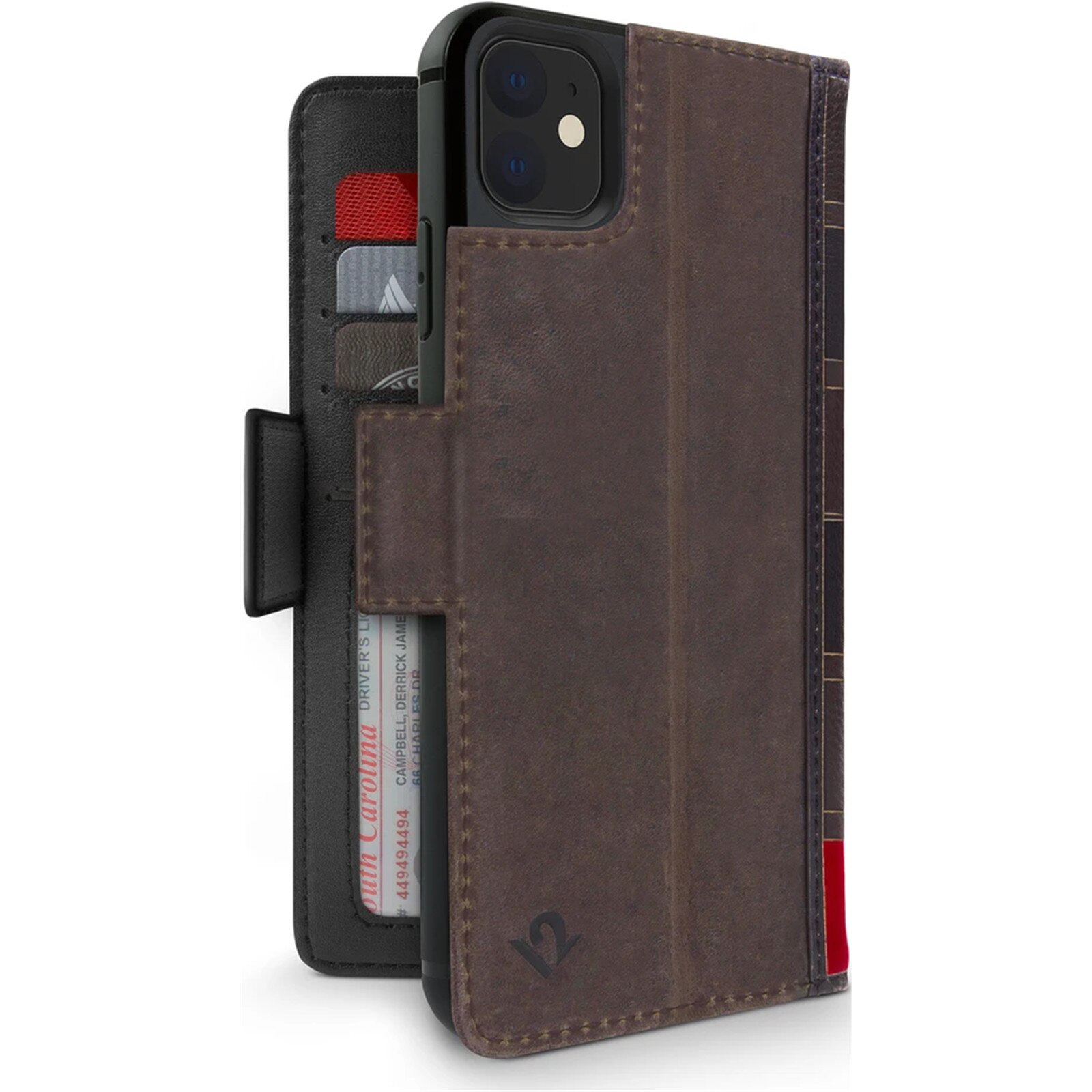 Husa de protectie 3-in-1 Twelve South BookBook din piele naturala pentru Apple iPhone 12 Pro Max, Maro