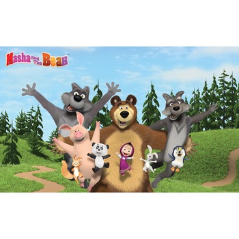 Fototapet DEGRETS 83326, Masha si ursul 3, 254x368cm Fototapet DEGRETS 83326, Masha si ursul 3, 254x368cm