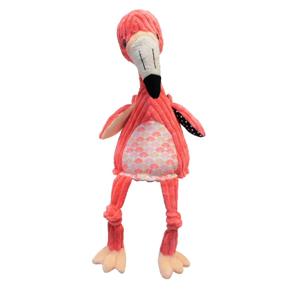 Jucarie de plus Flamingo Original Les Deglingos pentru bebelusi/ copii, culoare roz