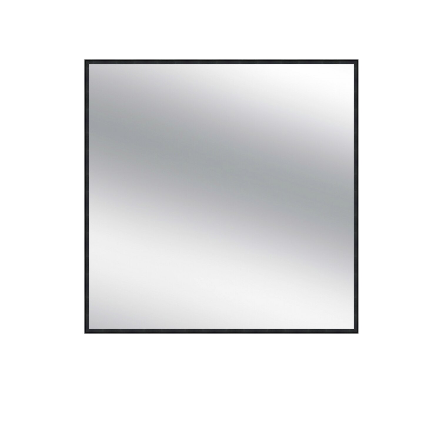 Oglinda decorativa minimalista, neagra, 90 x 90 cm, ORSINI