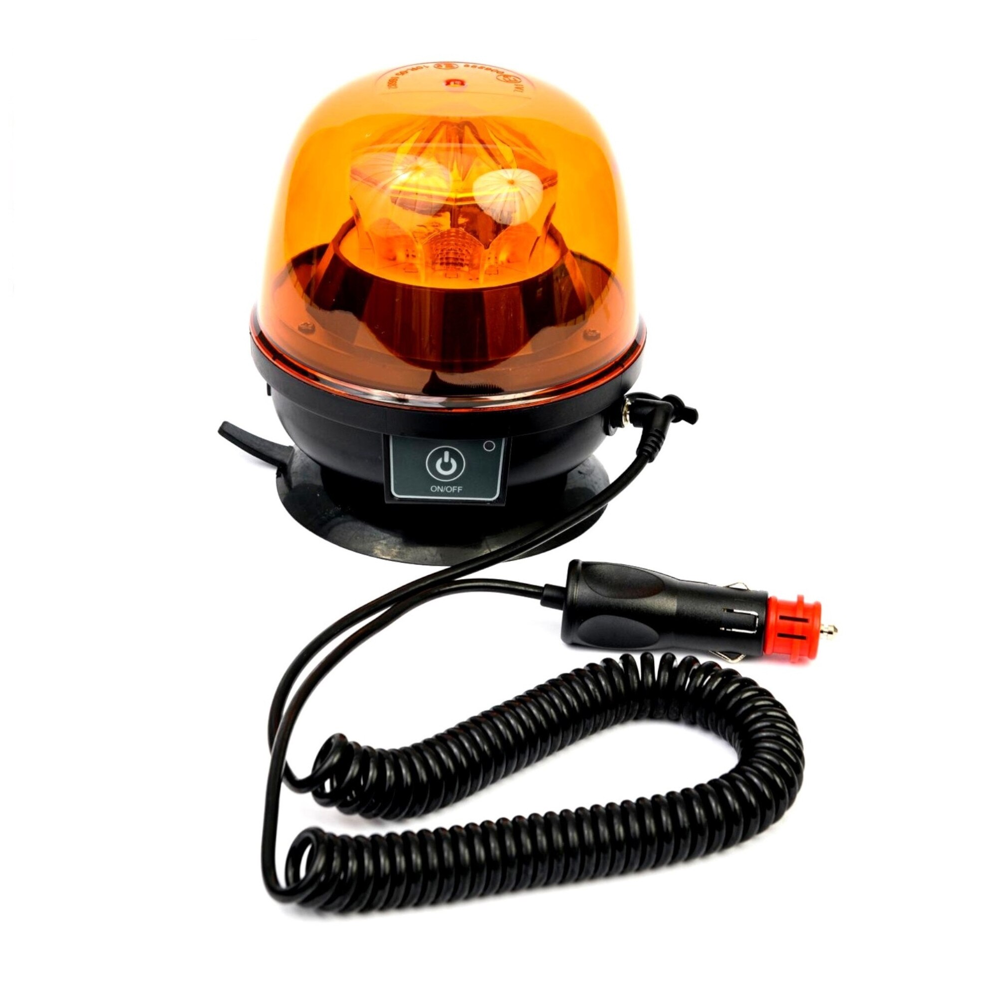 Girofar Flexzon, LED, Acumulator Reincarcabil, cu Magnet si Ventuza, 12-24V, Galben, 10 LED, E-Mark