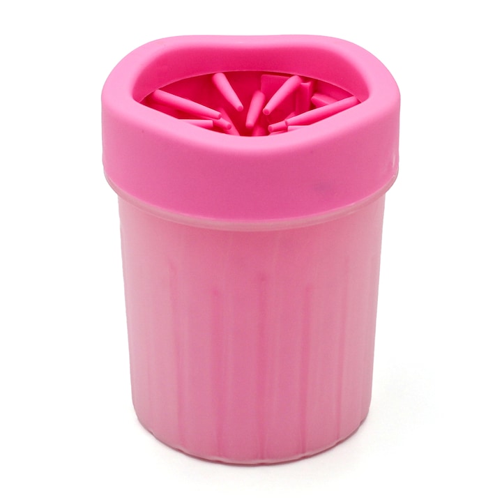 Műanyag kutya mancs tappancs láb mosó tisztító Pink Közepes 11 cm x 8,5 cm