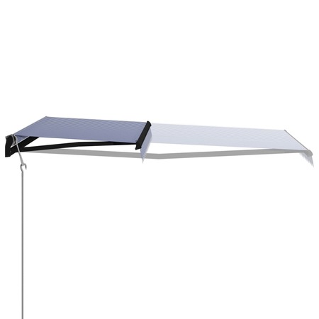 Copertina retractabila vidaXL, Aluminiu, 400 x 300 cm, Albastru, 28.44 kg