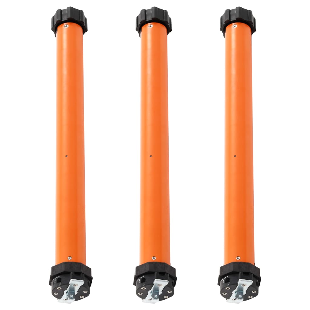 Set 3 motoare tubulare, vidaXL, Metal, 50 nm/45 mm, IP44, 80-100 kg, 15 rpm