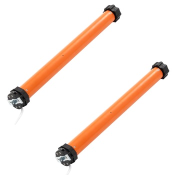 Set de 2 motoare tubulare vidaXL, Metal, 50 nm/45 mm, Portocaliu Set de 2 motoare tubulare vidaXL, Metal, 50 nm/45 mm, Portocaliu