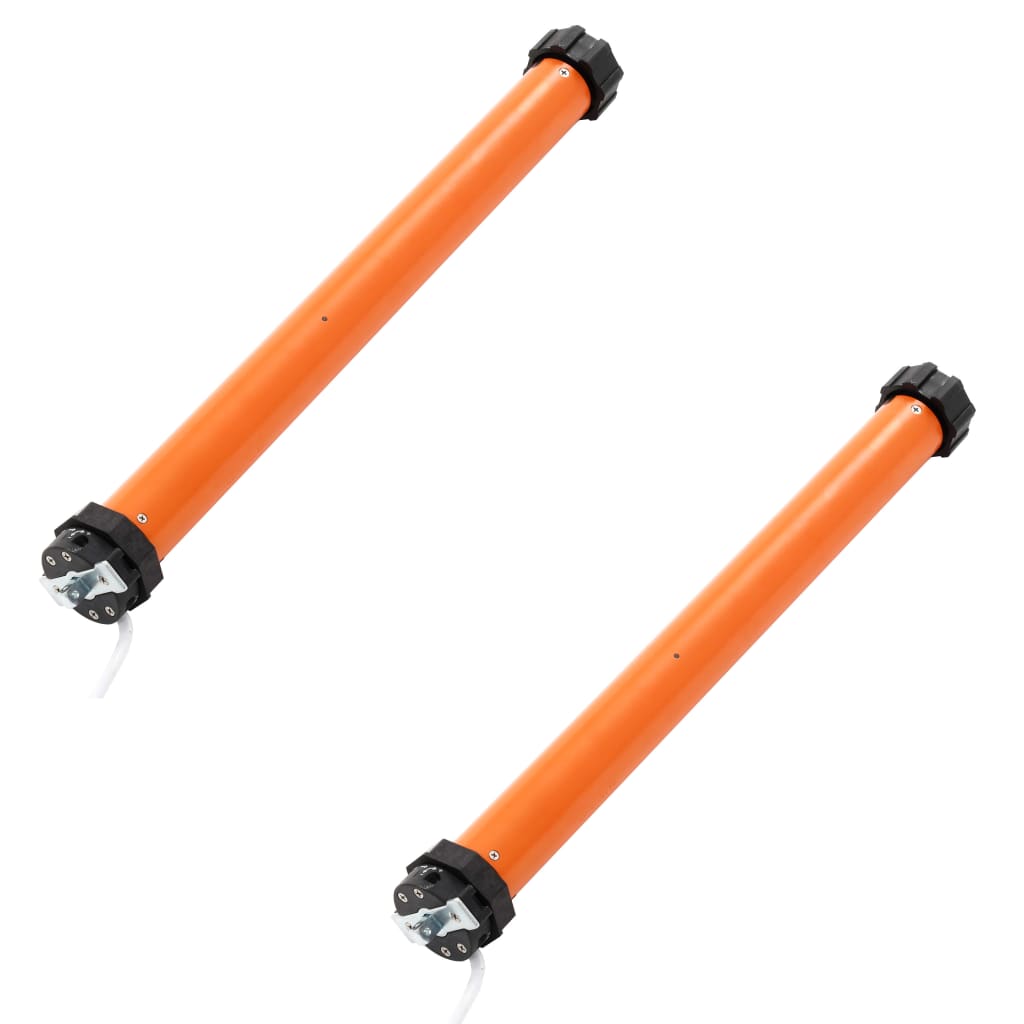 Set de 2 motoare tubulare vidaXL, Metal, 40 nm/45 mm, Portocaliu