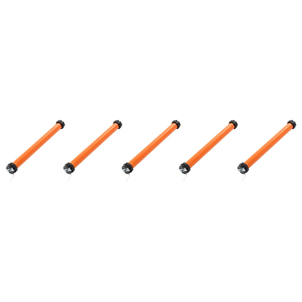 Set 5 motoare tubulare, vidaXL, Metal, 50 nm/45 mm, IP44, 80-100 kg, 15 rpm