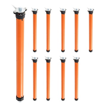 Set de 10 motoare tubulare vidaXL, Metal, 10 nm/35 mm, Portocaliu Set de 10 motoare tubulare vidaXL, Metal, 10 nm/35 mm, Portocaliu