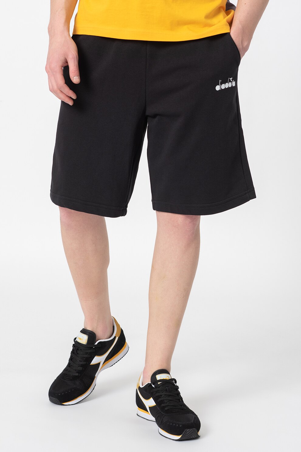 Diadora, Bermude cu snur si buzunare laterale, Negru