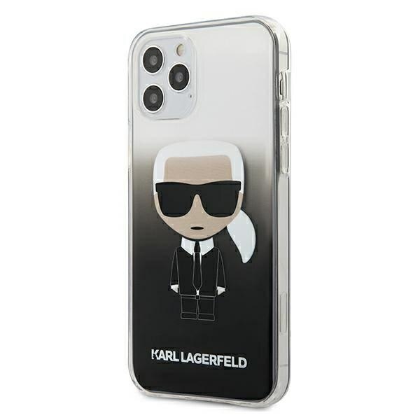 Husa iPhone 12 Pro Max Karl Lagerfeld Gradient Ikonik Karl Black