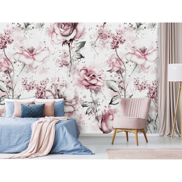 Фототапет DEGRETS 83280, Бежови Рози 3D, 254x368см