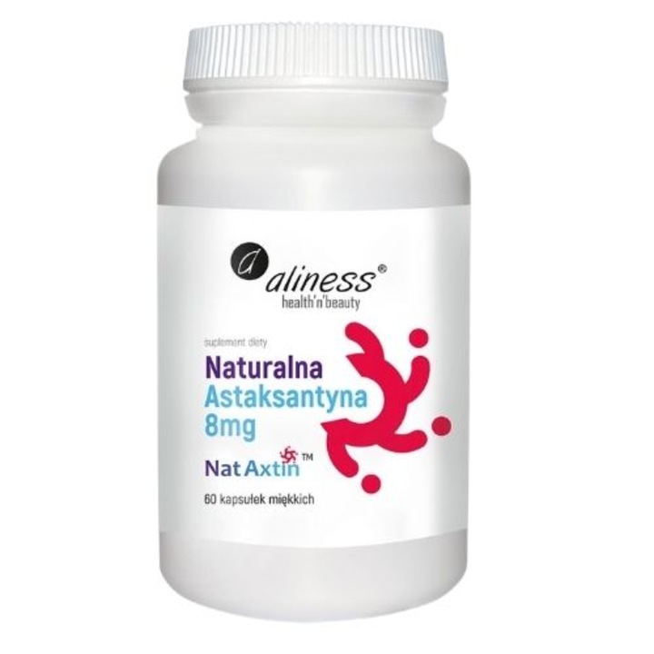 Supliment alimentar Aliness Natural Astaxantina Nat Axtin 8mg, 60 Capsule
