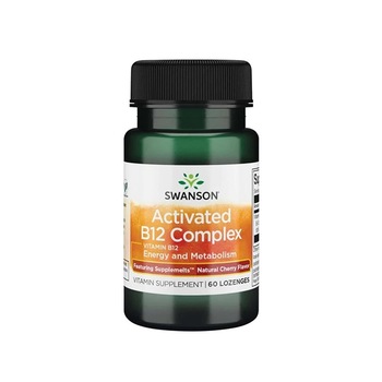 Supliment alimentar, Swanson, Activated B12 Complex, 60 gume Supliment alimentar, Swanson, Activated B12 Complex, 60 gume