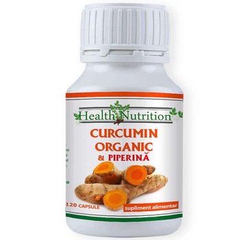 Curcumin (turmeric) organic si piperina 120 capsule Health Nutrition Curcumin (turmeric) organic si piperina 120 capsule Health Nutrition