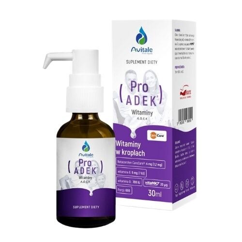 Supliment alimentar Avitale Vitamin ProADEK, Vitamina A, D, E, K 30ml
