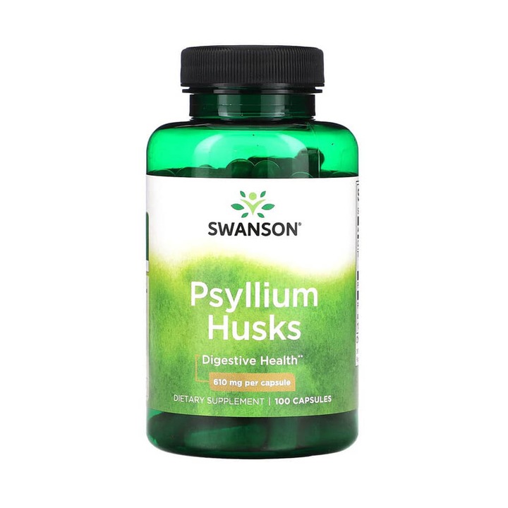 Psyllium Husks (Ispaghul), 610 mg, Swanson, 100 capsule SW802