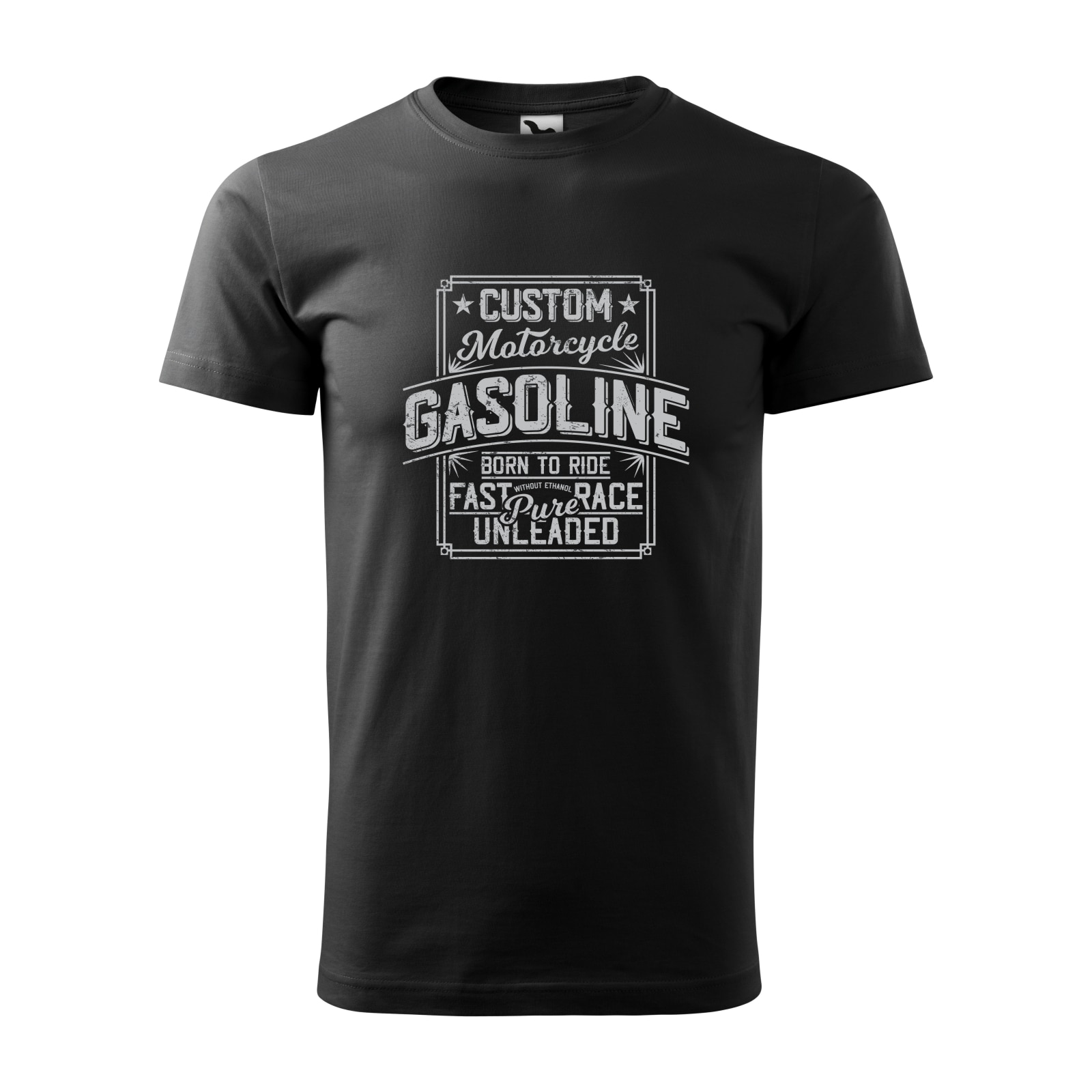 Tricou negru barbati pentru motociclisti, bikeri, Gasoline, marime M