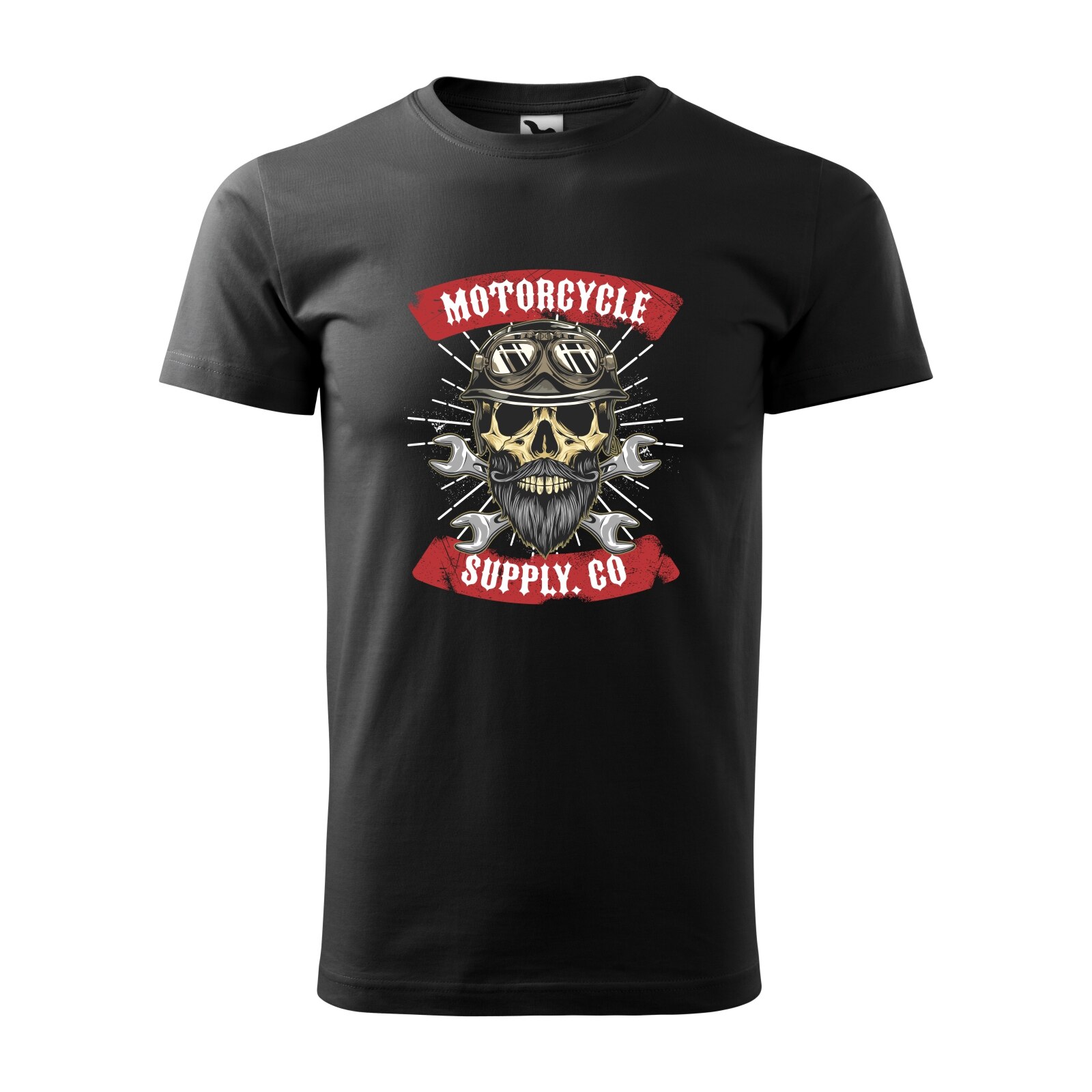 Tricou negru barbati pentru motociclisti, bikeri, Vintage Skull, marime S