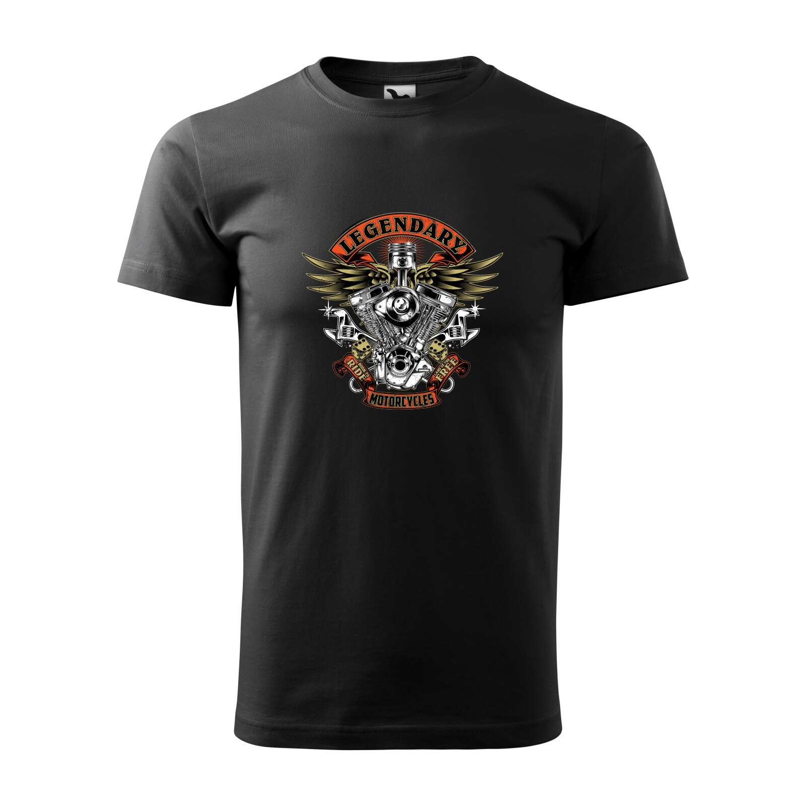 Tricou negru barbati pentru motociclisti, bikeri, Legendary Motorcycle, marime 2XL