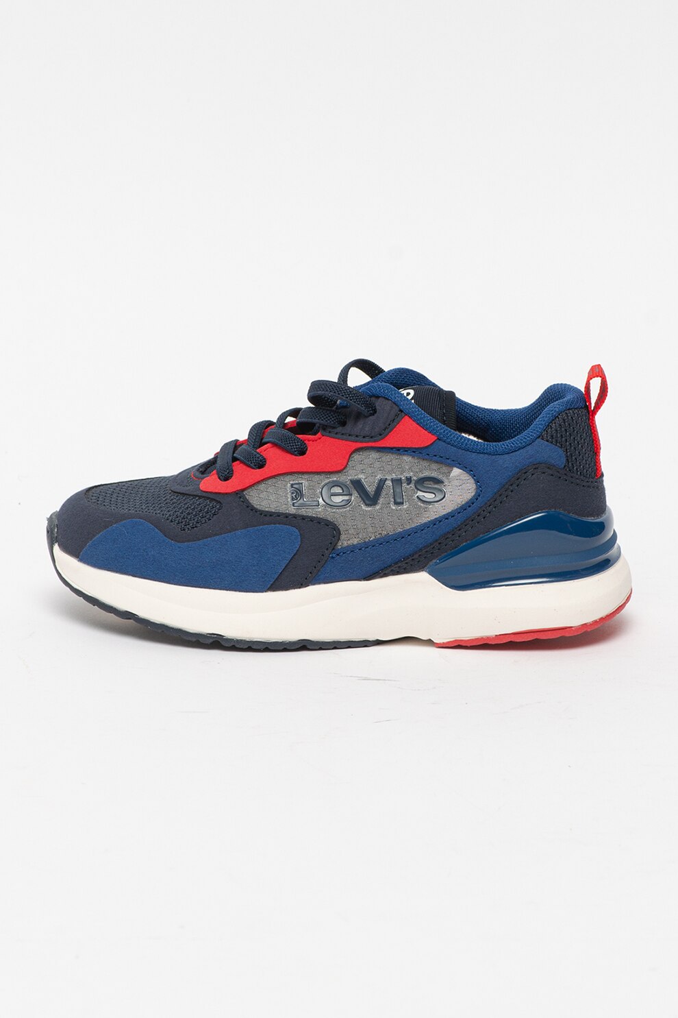 Levi's Kids, Pantofi sport de piele ecologica si material textil cu aspect masiv Fast