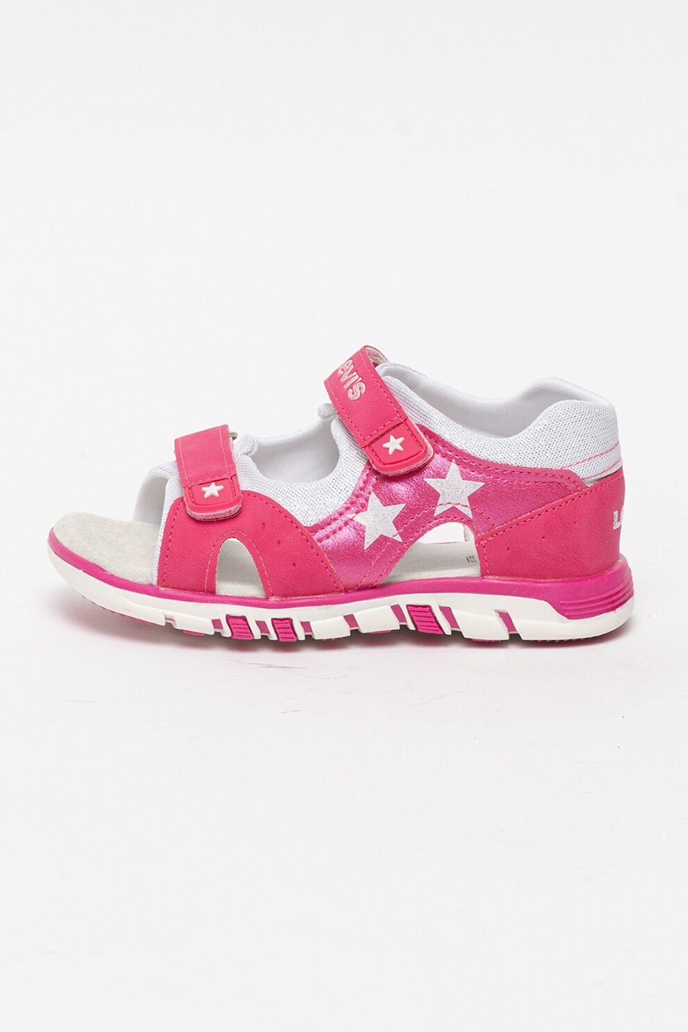 Levi's Kids, Sandale de piele ecologica cu velcro Rich Star