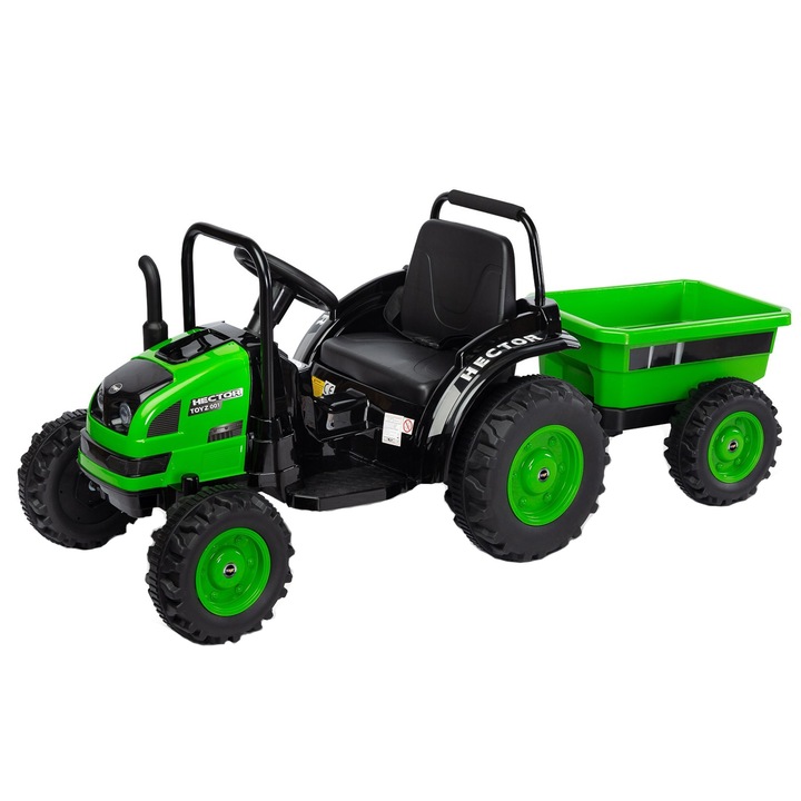 Tractor electric cu telecomanda 12 V Toyz Hector 7140, Verde