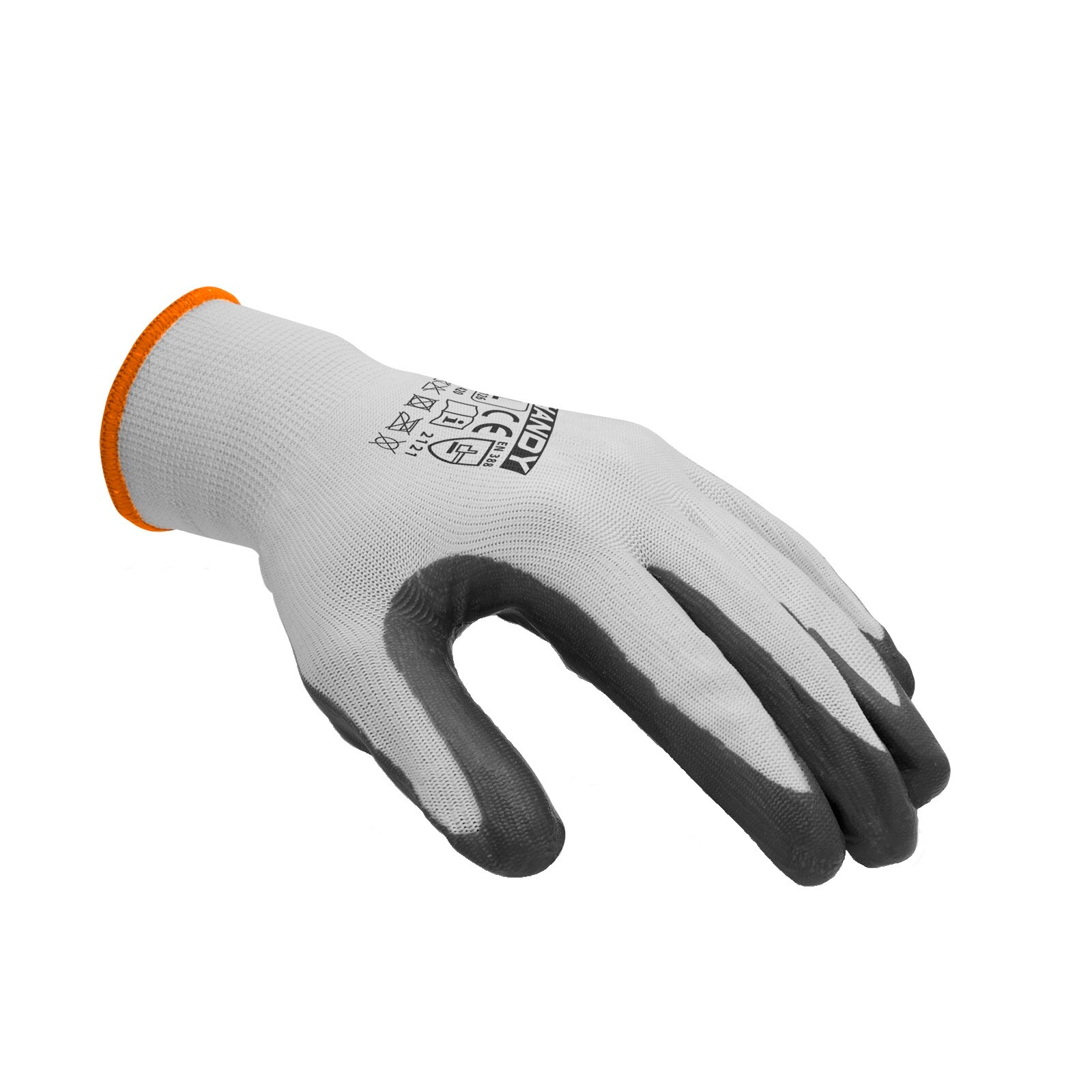 Set 12 perechi de manusi Handy, pentru operatii de montaj cu acoperire nitril, marimea L