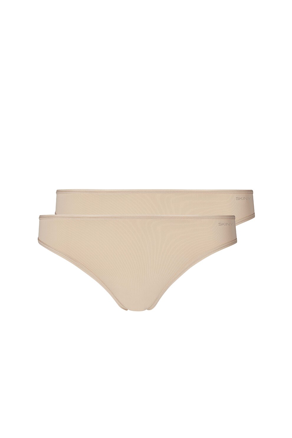 Skiny, Set de chiloti tanga cu talie medie Advange Micro - 2 perechi, Bej