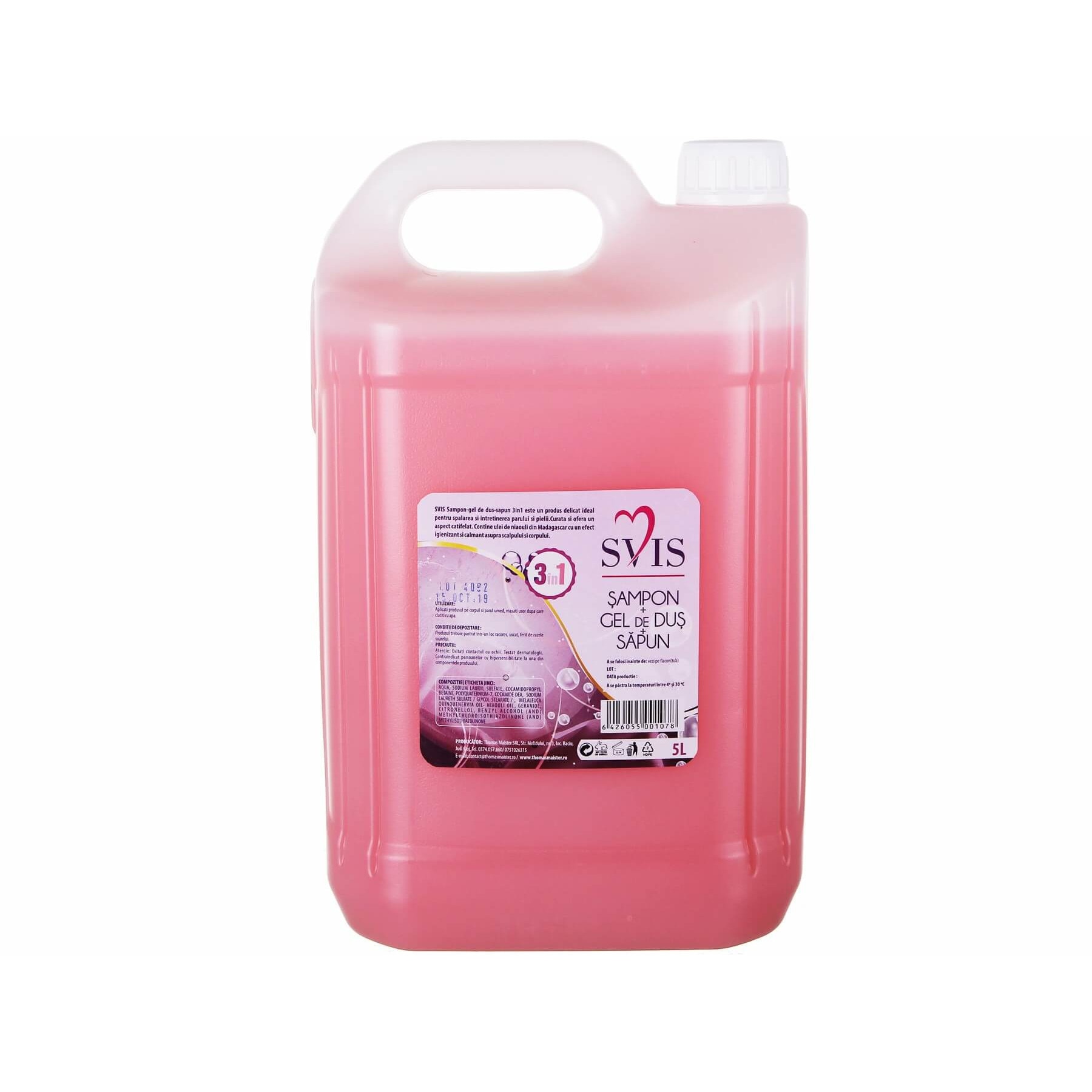 Rezerva Sapun Lichid Sensitive SVIS, Glicerina, Floral, 5 L