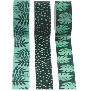 Set 3 banda adeziva washi tape Stylex verde Set 3 banda adeziva washi tape Stylex verde