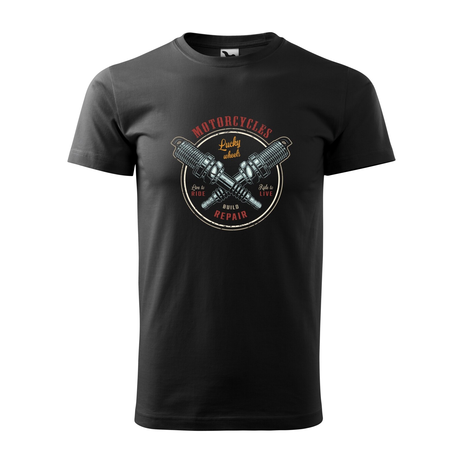 Tricou negru barbati pentru motociclisti, bikeri, American Custom 3, marime S