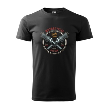 Tricou negru barbati pentru motociclisti, bikeri, American Custom 3, marime XL Tricou negru barbati pentru motociclisti, bikeri, American Custom 3, marime XL