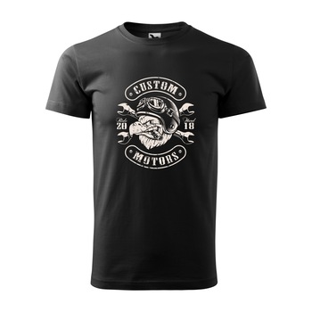 Tricou negru barbati pentru motociclisti, bikeri, Custom Motors 2, marime M Tricou negru barbati pentru motociclisti, bikeri, Custom Motors 2, marime M