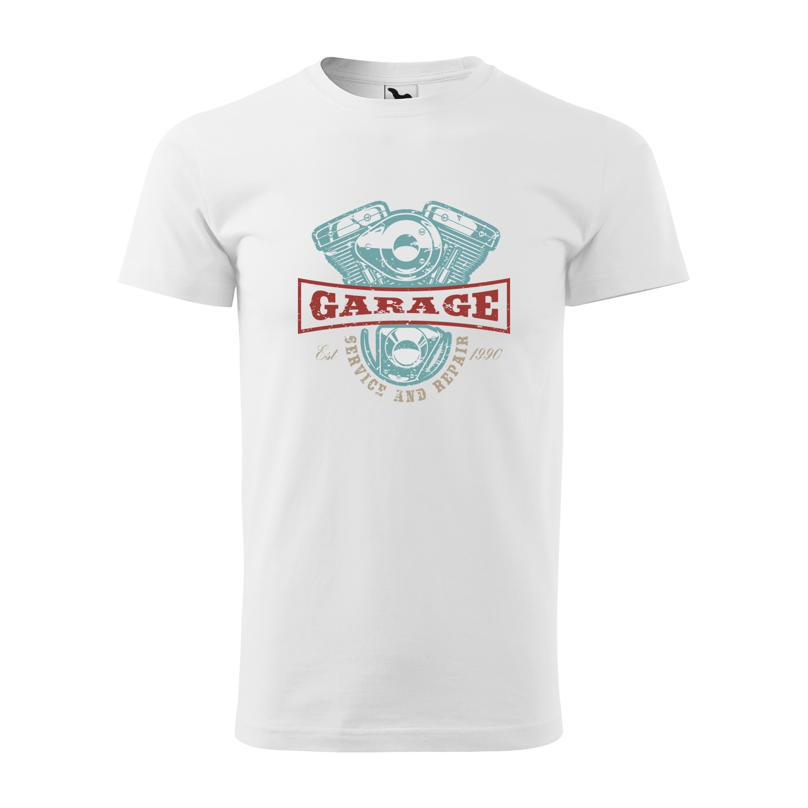 Tricou alb barbati pentru motociclisti, bikeri, Custom Motors 3, marime L